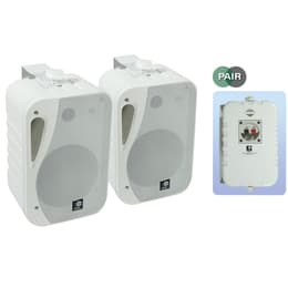 Enceinte e-audio Haut-parleurs de musique de fond à 3 voies de 5,25 pouces avec supports 160W 4 Ohm - Blanc -