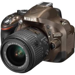 Reflex - Nikon D5200 Marron + Objectif Nikon AF-S NIkkor DX 18-55mm f/3.5-5.6 G VR II