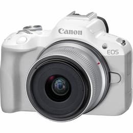 Reflex EOS R50 - Blanc + Canon Canon RF-S 18-45mm f4.5-6.3 IS STM 1,6