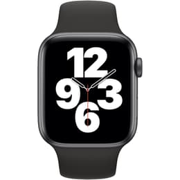 Apple Watch (Series 4) 2018 GPS + Cellular 44 mm - Acier inoxydable Gris - Bracelet sport Noir