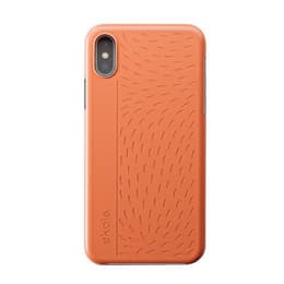 Coque iPhone X/Xs - Matière naturelle - Orange