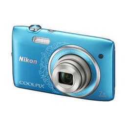 Compact Coolpix S3500 - Bleu + Nikon Nikkor Wide Optical Zoom ED VR 26-182 mm f/3.4-6.4 f/3.4-6.4