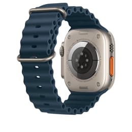Apple Watch (Ultra) 2023 GPS 49 mm - Titane Gris - Bracelet Océan Bleu