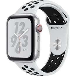 Apple Watch (Series 4) 2018 GPS 44 mm - Aluminium Argent - Bracelet sport Nike Argent