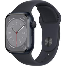 Apple Watch (Series 8) 2020 GPS 41 mm - Aluminium Minuit - Bracelet sport Midnight