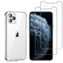 Coque iPhone 11 PRO et 2 écrans de protection - TPU - Transparent