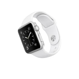 Apple Watch (Series 1) 2016 GPS 38 mm - Aluminium Argent - Bracelet sport Blanc Antique