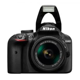 Reflex D3400 - Noir + Nikon AF-P DX Nikkor 18-55mm f/3.5-5.6G VR + AF-S DX Nikkor 55-200mm f/4-5.6G ED VR II f/3.5-5.6 + f/4-5.6