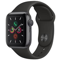 Apple Watch (Series 5) 2019 GPS + Cellular 44 mm - Titane Noir - Bracelet sport Noir