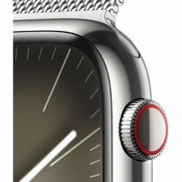 Apple Watch Series 9 (2023) GPS + Cellular 41 mm - Acier inoxydable Argent