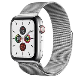 Apple Watch (Series 5) 2019 GPS 44 mm - Aluminium Argent - Bracelet milanais Argent