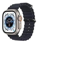 Apple Watch (Ultra) 2022 GPS + Cellular 49 mm - Titane Gris - Bracelet sport Bleu