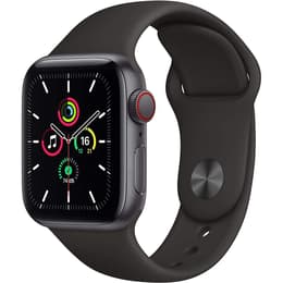 Apple Watch (Series SE) 2020 GPS + Cellular 40 mm - Aluminium Gris - Bracelet sport Noir