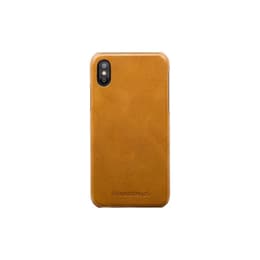 Coque iPhone X/XS - Cuir - Marron