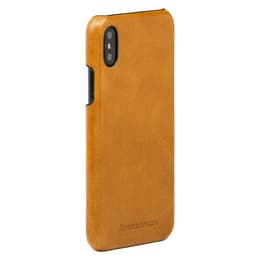 Coque iPhone X/XS - Cuir - Marron
