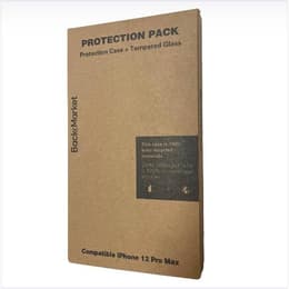 Coque Back Market iPhone 12 Pro Max et écran de protection - Plastique recyclé - Noir & Blanc