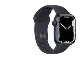 Apple Watch (Series 7) 2021 GPS 45 mm - Aluminium Bleu - Bracelet sport Noir