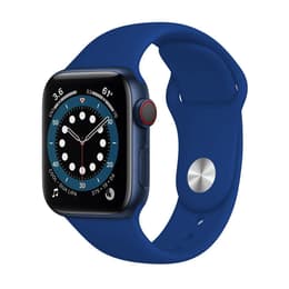 Apple Watch (Series 6) 2020 GPS + Cellular 44 mm - Aluminium Bleu - Bracelet sport