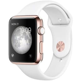 Apple Watch (Series 2) 2016 GPS 42 mm - Aluminium Or - Sport Blanc