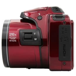 Compact Coolpix L810 - Rouge + Nikon Nikkor 26X Wide Optical Zoom ED VR 22.5-585mm f/3.1-5.9 f/3.1-5.9