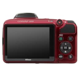 Compact Coolpix L810 - Rouge + Nikon Nikkor 26X Wide Optical Zoom ED VR 22.5-585mm f/3.1-5.9 f/3.1-5.9