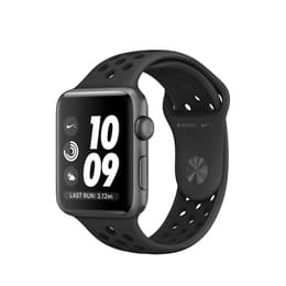 Apple Watch (Series 3) 2017 GPS + Cellular 42 mm - Aluminium Gris sidéral - Bracelet sport Nike Noir