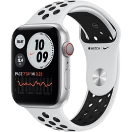 Apple Watch (Series 6) 2020 GPS 40 mm - Aluminium Argent - Bracelet sport Nike Blanc/Noir