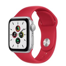 Apple Watch (Series 5) 2019 GPS 40 mm - Aluminium Argent - Boucle sport Rouge