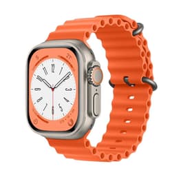 Apple Watch (Ultra) 2022 GPS + Cellular 49 mm - Titane Gris - Bracelet Océan Orange