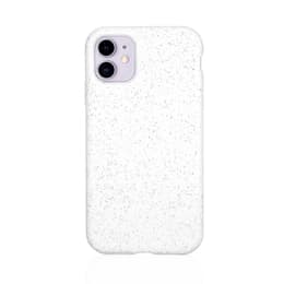 Coque iPhone 11 et 2 écrans de protection - Matière naturelle - Blanc