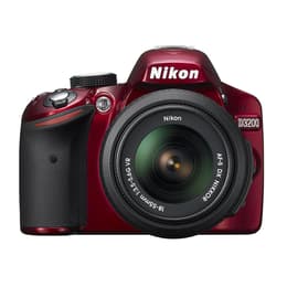 Reflex D3200 - Rouge + Nikon Nikkor AF-S DX 18-55mm f/3.5-5.6G VR f/3.5-5.6