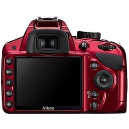 Reflex D3200 - Rouge + Nikon Nikkor AF-S DX 18-55mm f/3.5-5.6G VR f/3.5-5.6