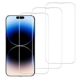 Écran de protection iPhone 15 Plus 3 écrans de protection - Verre trempé - Transparent
