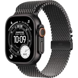 Apple Watch (2025) GPS + Cellular 49 mm - Titane Noir - Bracelet milanais Noir