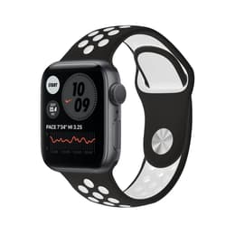 Apple Watch (Series SE) 2020 GPS + Cellular 44 mm - Aluminium Gris sidéral - Bracelet sport Nike Noir/Blanc