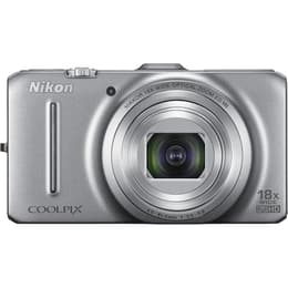Compact Coolpix S9300 - Argent + Nikon Nikon Nikkor 18x Wide Optical Zoom 25-450 mm f/3.5-5.9 ED VR f/3.5-5.9