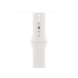 Apple Watch Series 6 (2020) GPS + Cellular 40 mm - Acier inoxydable Or - Bracelet sport Blanc