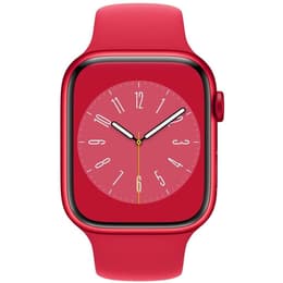 Apple Watch Series 8 (2022) GPS + Cellular 41 mm - Aluminium Rouge - Bracelet sport Rouge