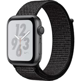 Apple Watch (Series 4) 2018 GPS 44 mm - Aluminium Gris sidéral - Nylon tissé Noir