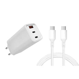 Câble et Prise Murale (USB-C + USB-C) 65W - WTK