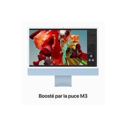 iMac 24" (2023) Apple M3 avec CPU 8 cœurs GPU 10 cœurs - 2 To SSD - 24 GB AZERTY - Français Verre standard