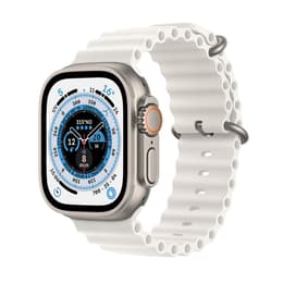 Apple Watch Ultra 2 (2023) GPS + Cellular 49 mm - Titane Titane naturel - Bracelet Océan Blanc