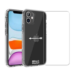 Coque Back Market iPhone 11 et écran de protection - Plastique 60% recyclé - Transparent