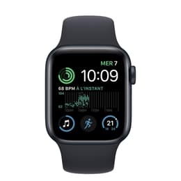 Apple Watch (Series SE) 2022 GPS + Cellular 44 mm - Aluminium Minuit - Bracelet sport Noir