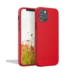 Coque iPhone 12/12 Pro - Matière naturelle - rouge