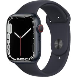 Apple Watch (Series 7) 2020 GPS + Cellular 45 mm - Aluminium Minuit - Bracelet sport Midnight