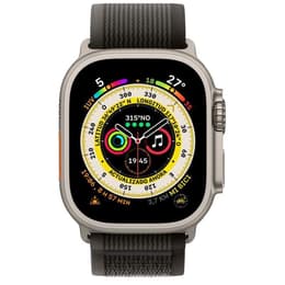 Apple Watch Ultra (2022) GPS + Cellular 49 mm - Titane Titane naturel - Boucle Trail Noir
