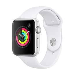 Apple Watch (Series 2) GPS 38 mm - Acier inoxydable Argent - Sport Blanc