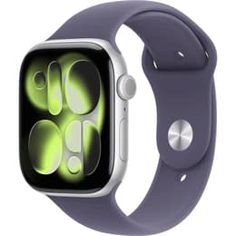 Apple Watch Series 11 (2025) GPS 46 mm - Aluminium Argent - Bracelet sport Noir