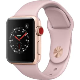 Apple Watch Series 3 (2017) GPS + Cellular 42 mm - Aluminium Or - Bracelet sport Rose